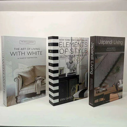 Elegant 3-Piece Decorative Faux Book Set for Home Décor