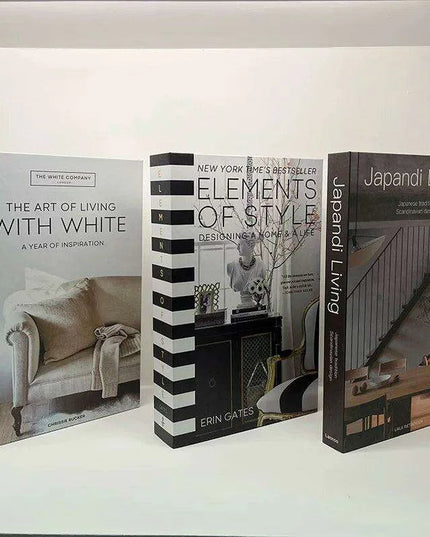 Elegant 3-Piece Decorative Faux Book Set for Home Décor