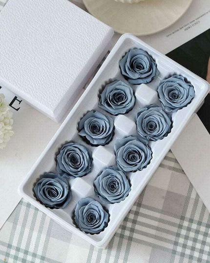 Eternal Blooms: Luxurious 10-Piece Preserved Rose Heads Collection