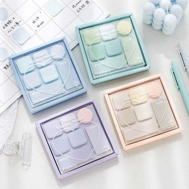 Elegant Macron Color Mini Sticky Note Set - Faint Secret Collection, 210 Sheets for Creative Expression and Everyday Reminders