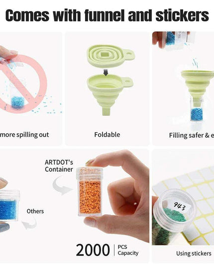 Extraordinary 420-Slot Diamond Painting Organizer with Essential Accessories for Creative Artists