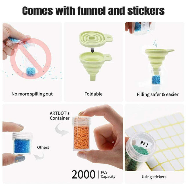 Extraordinary 420-Slot Diamond Painting Organizer with Essential Accessories for Creative Artists