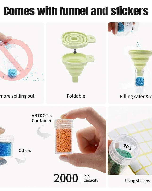 Extraordinary 420-Slot Diamond Painting Organizer with Essential Accessories for Creative Artists