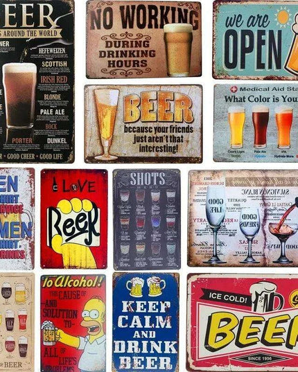 Vintage Cheers Beer Metal Sign - Perfect Wall Art for Bars, Man Caves, and Restaurants