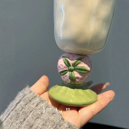 Hand-Painted Fruit & Flower Ceramic Dessert Cup — Gift Box, 5 Designs | Très Elite