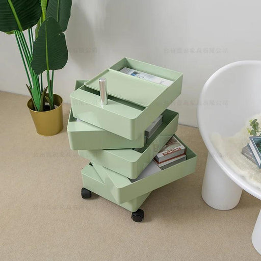 360-Degree Rotating Multi-Layer Storage Organizer - Stylish Movable Cabinet for Magazines and Cosmetics