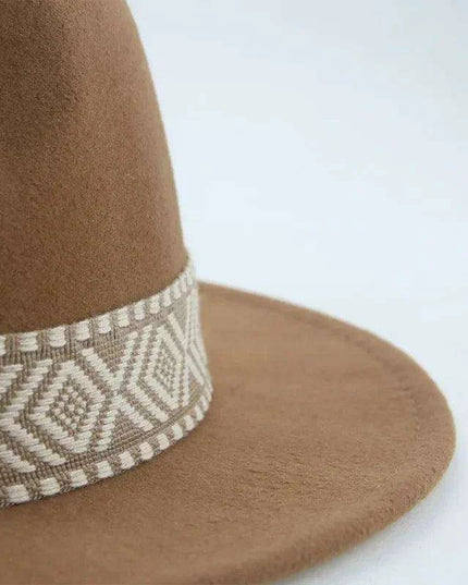 Versatile Unisex Panama Cowboy Hat - Wide Brim Fedora in Classic Camel, Black, and White Felt Options