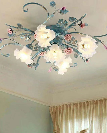 Whimsical Blossom Illuminating Chandelier for Romantic Interiors and Celebratory Events