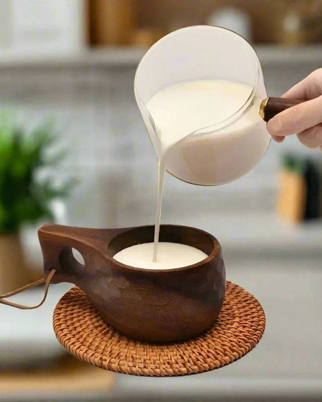 Artisan Acacia Wood Adventure Mug with Stylish Rope Handle - Your Unique Outdoor Drinkware