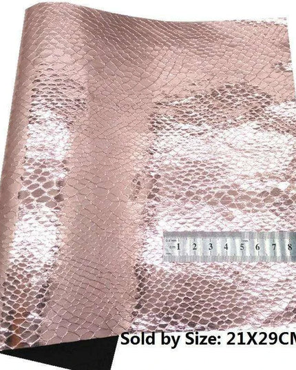 Glittery Pink Tiger & Serpent Faux Leather DIY Crafting Set