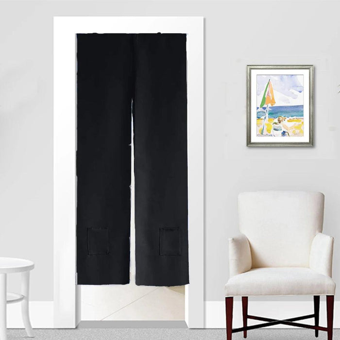 Japanese Noren Tapestry Doorway Curtain with Dual Pockets