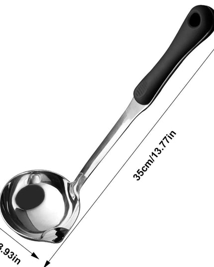 Ultimate Stainless Steel Fat Separator Ladle with Oil Strainer Spoon - Elevate Your Cooking Skills
