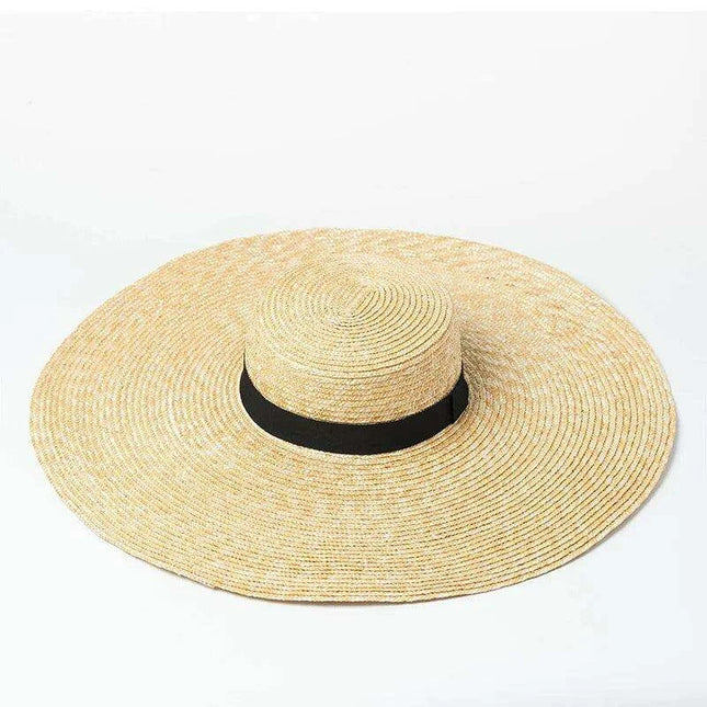 Oversized Foldable Women’s Floppy Straw Hat for Summer Beach & Sun Protection