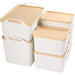 Versatile 8-Piece White Plastic Storage Bins Set for Ultimate Organization
