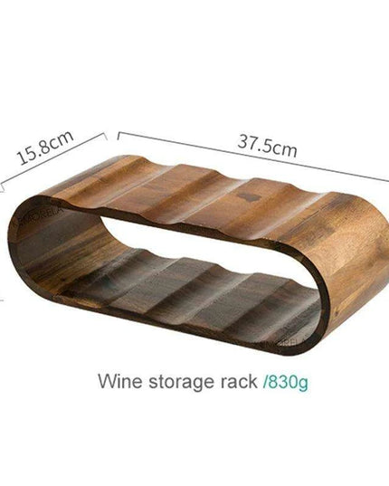 Chic Acacia Wood Wine Rack for a Stylish Home Bar and Kitchen