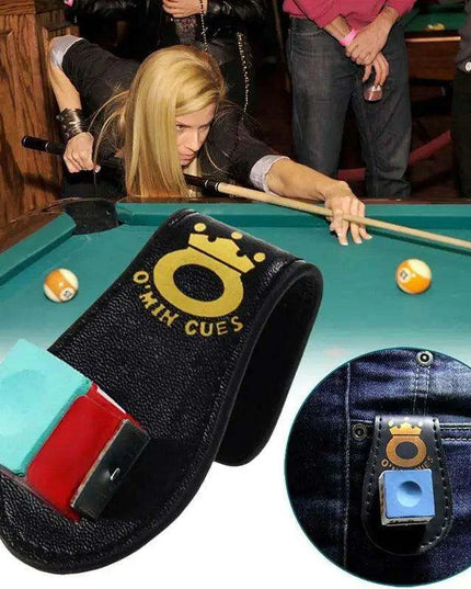 Magnetic Clip-On Billiard Chalk Holder with Secure Closure
