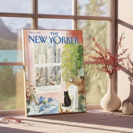 New Yorker Magazine Waterproof Canvas Poster - Vintage Editorial Wall Art
