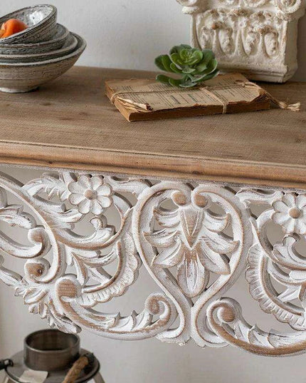 Classic American Solid Wood Entryway Table - Timeless Elegance for Your Home