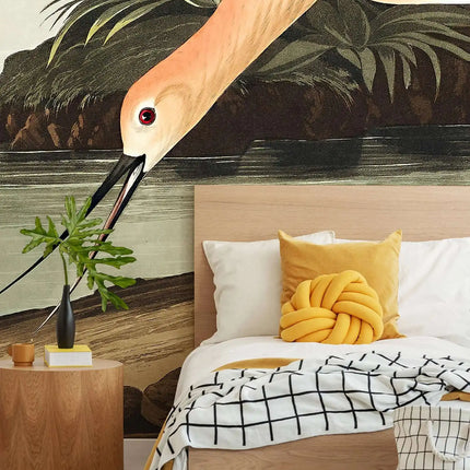 American Avocet Bird Mural Wallpaper — Non-Woven, Custom Sizes