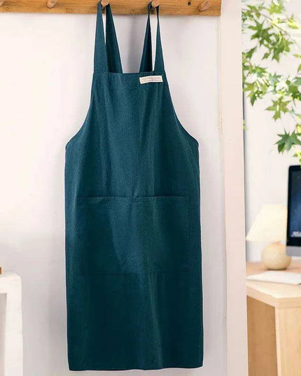 Stylish Denim and Linen Blend Apron for Women - Perfect for Cooking and Crafting