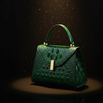 Crocodile Print Cowhide Crossbody Handbag — 23×17×10cm Women’s Shoulder Bag