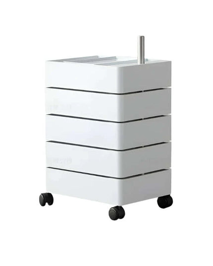 360-Degree Rotating Multi-Layer Storage Organizer - Stylish Movable Cabinet for Magazines and Cosmetics