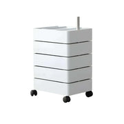 360-Degree Rotating Multi-Layer Storage Organizer - Stylish Movable Cabinet for Magazines and Cosmetics