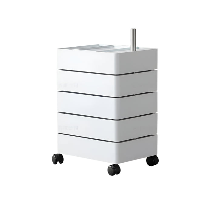 360-Degree Rotating Multi-Layer Storage Organizer - Stylish Movable Cabinet for Magazines and Cosmetics