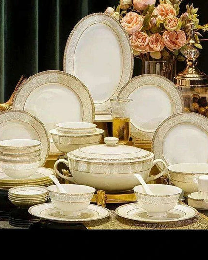 Sophisticated Al Fresco Dining Set: Complete Outdoor Tableware Collection