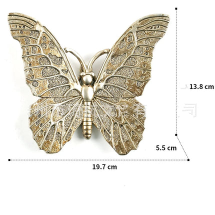 Xin Yi 3D Resin Simulated Animal Statues - Golden Bird & Butterfly Dec