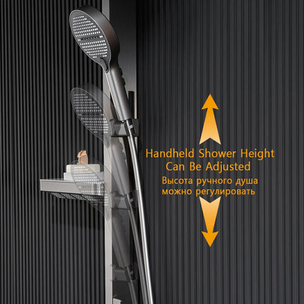 Wall-Mounted Smart LED Rainfall Shower System with Digital Dis