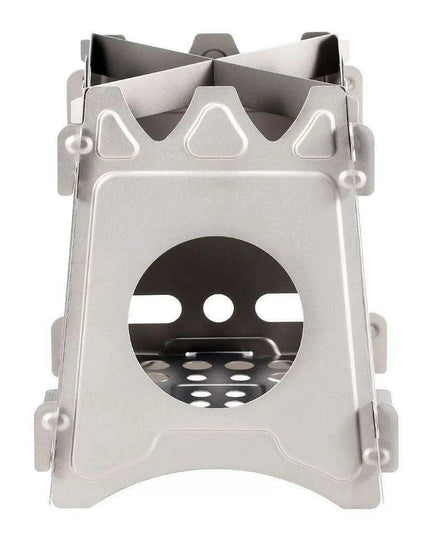 Compact Outdoor Stainless Steel Camping Stove - Perfect for Hiking and Wilderness Cooking
