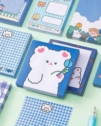 Whimsical Bear-Themed Sticky Notes Set - 80-Pieces to Brighten Your Workspace