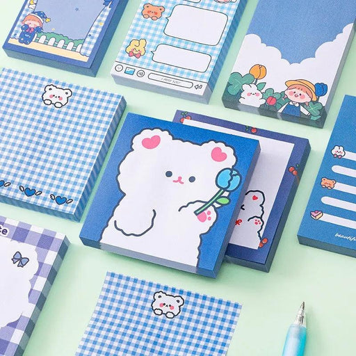 80-Piece Cute Bear Sticky Notes Set - Bring Joy to Your Workspace