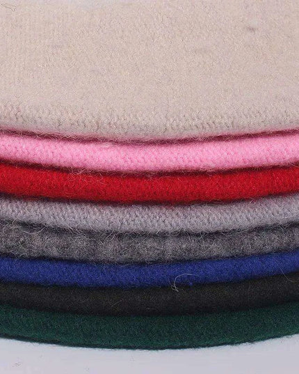 Elegant Wool Beret - Classic Winter Accessory for Women and Teens