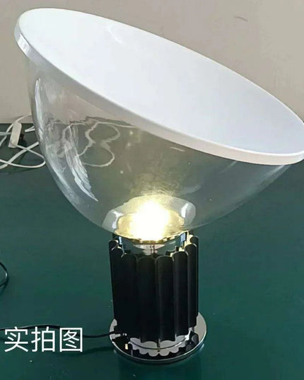 LED Radar Table Lamp - Elegant Glass Light for Living Room, Bedroom, and Office Spaces