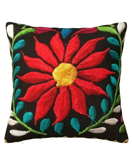 Exquisite Velvet Cushion Covers Featuring Mexican Butterfly and Floral Embroidery for Stylish Home Decor