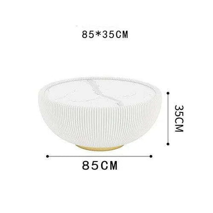 Stylish Scandinavian Round Coffee Table - Contemporary Minimalist Design for Sophisticated Interiors