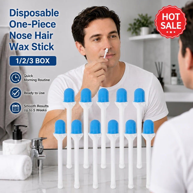 Disposable Nose Hair Wax Sticks with Collar Guard, 10–30 Pieces