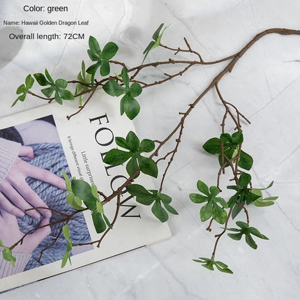 Yaoshine 72cm Artificial Hawaiian Golden Dragon Leaf Eucalyptus Decor