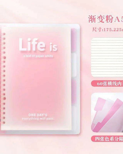 Customizable Ombre A5 & B5 Notebook Set for Stylish Office & School Essentials