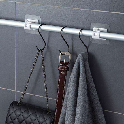 Heavy-Duty Waterproof Curtain Rod Brackets with Easy Peel-and-Stick Installation