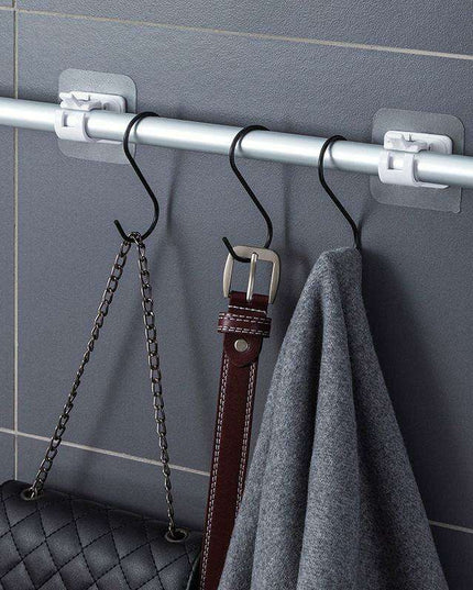 Heavy-Duty Waterproof Curtain Rod Brackets with Easy Peel-and-Stick Installation