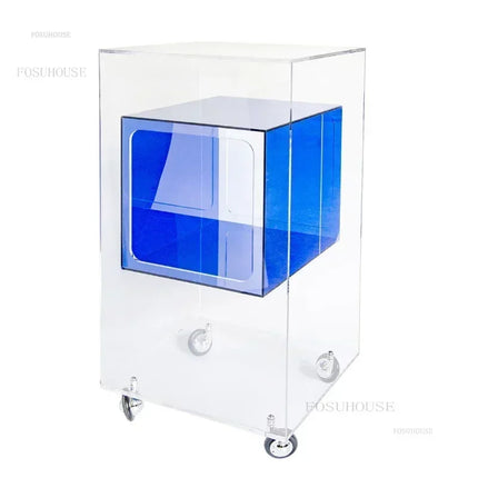 Acrylic Multi-Layer Beauty Salon Tool Trolley — 8-Colour Rolling Cart