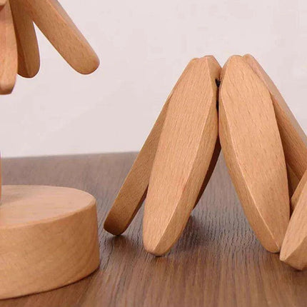 Set of 4 - Walnut Wood Tree-Shaped Heat-Resistant Trivet Set