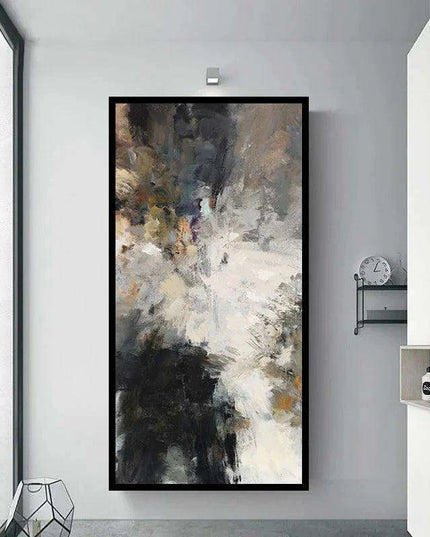 Modern Elegance: Black and White Abstract Canvas Art Collection for Your Bedroom