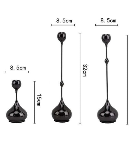 Contemporary Silver Teardrop Candle Holder for Elegant Home Decor