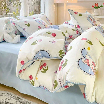 Floral Serenity Cotton Bedding Collection for Girls