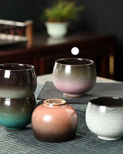 180ml Rustic Japanese Pottery Espresso Cup - Unique Frosted Design for Tea and Coffee Enjoyment