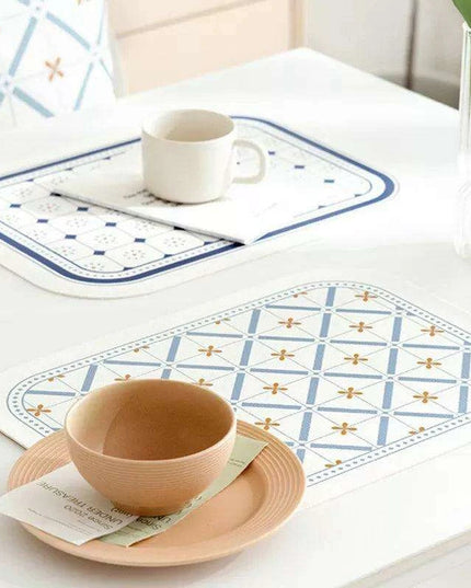 Elegant Leather Dining Table Mat - Premium Protection for Your Tableware